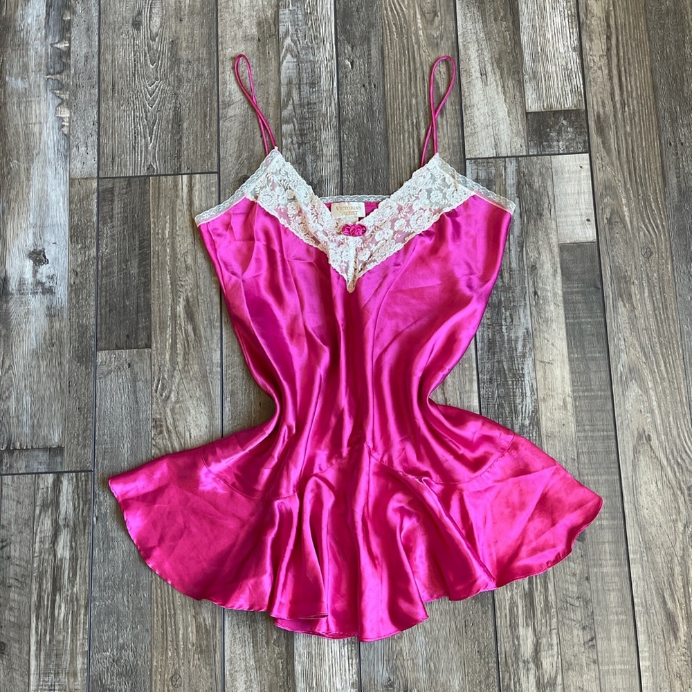 Vintage 80s Gold Tag Victoria’s Secret Valentine’s Day Slip Dress